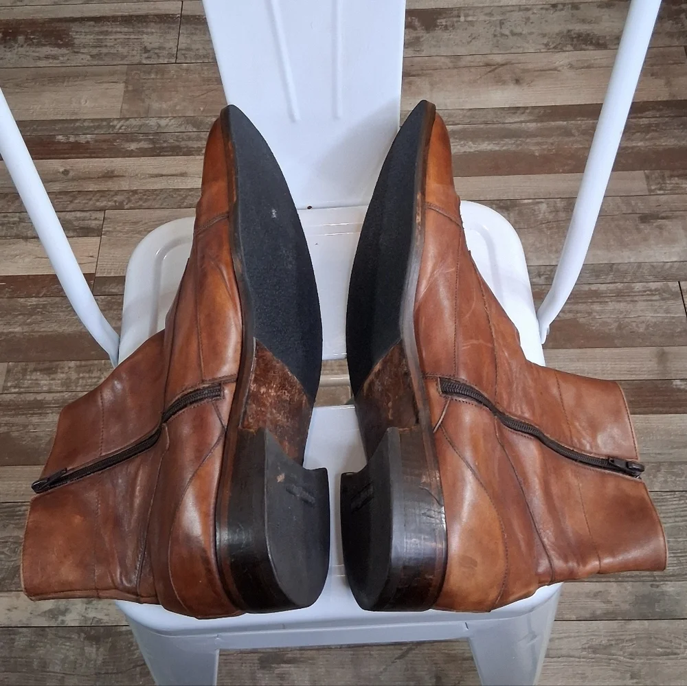 Jag Club Hand Made Men's Traditional Brogue Vintage Brown Ankle Boots Size 48